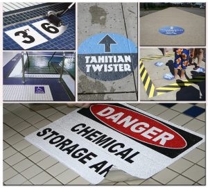 Safety Signs floor vinyl graphics sign outdoor indoor 300x271